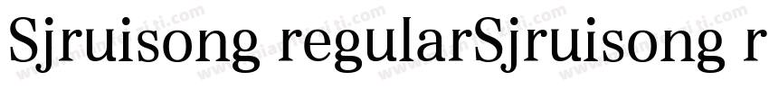 Sjruisong regularSjruisong regular字体转换